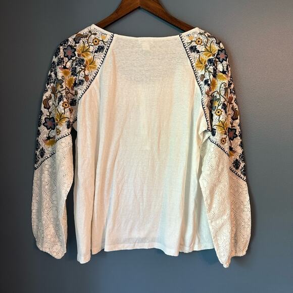 Sundance chessie crochet sleeve top - Picture 3 of 7